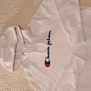 Champion hooded sweatshirt size M white